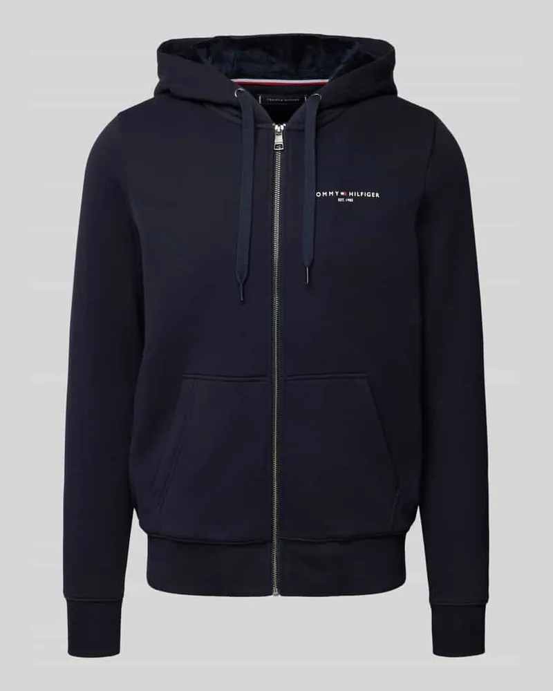 Tommy Hilfiger Regular Fit Sweatjacke mit Kapuze Marine