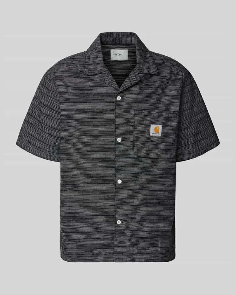 Carhartt WIP Freizeithemd mit Reverskragen Modell 'Gellar Black