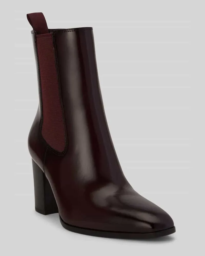 Ralph Lauren Stiefeletten aus echtem Leder Dunkelrot