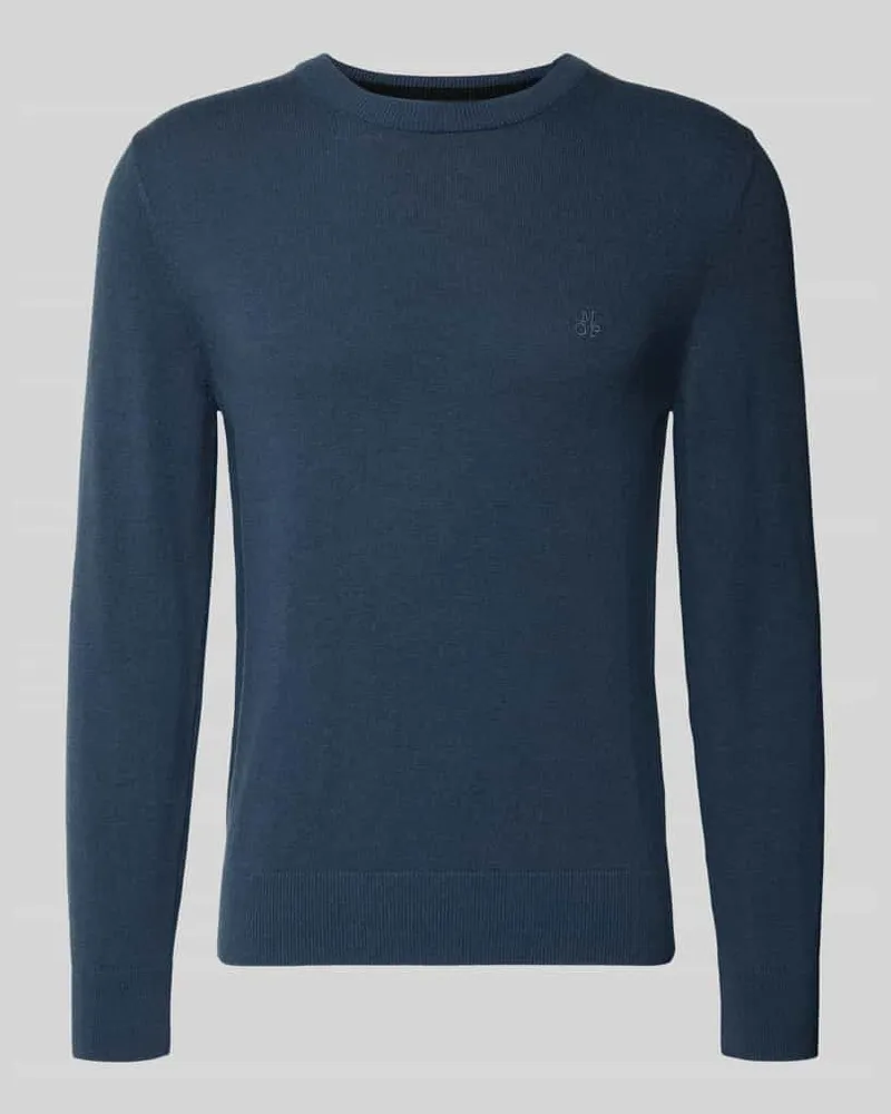 Marc O'Polo Regular Fit Strickpullover aus Baumwoll-Schurwoll-Mix Rauchblau