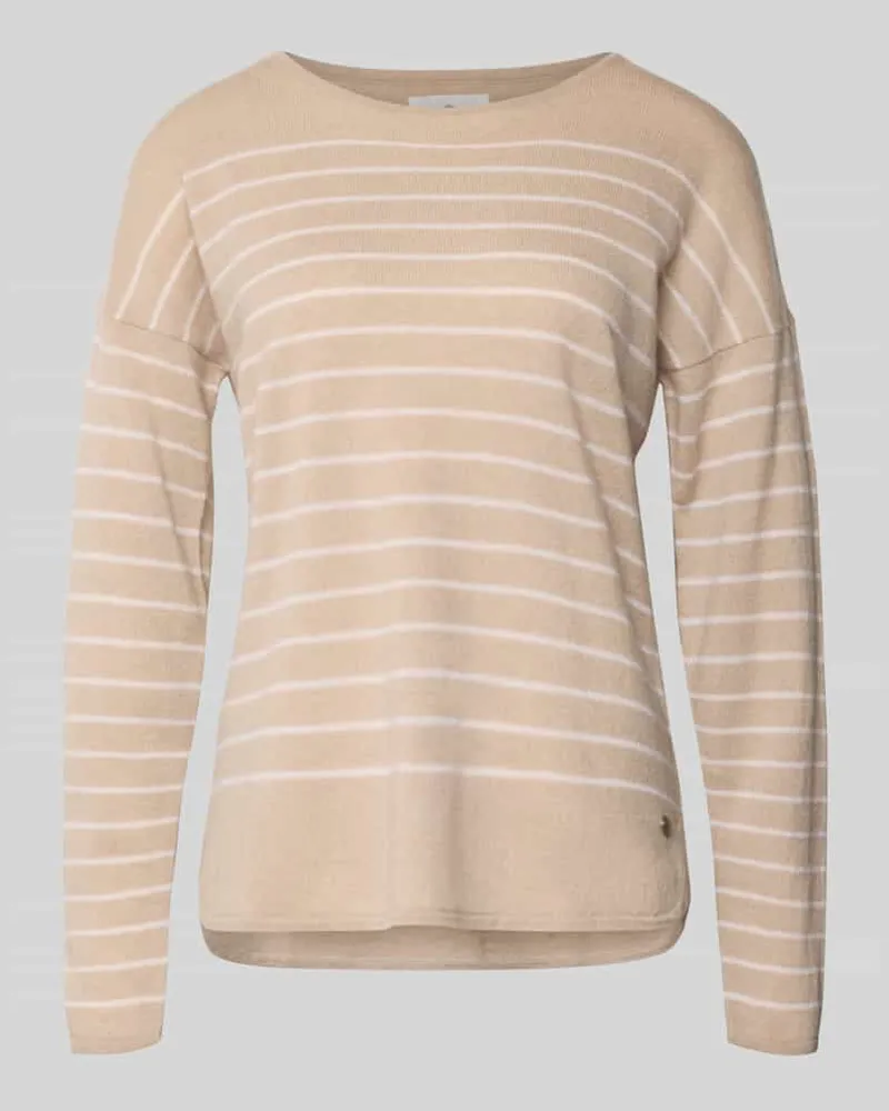 Fynch-Hatton Strickpullover mit überschnittenen Schultern Beige