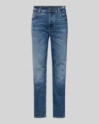 HUGO BOSS Tapered Fit Jeans im 5-Pocket-Design Modell 'TABER Blau