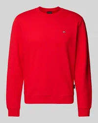 Napapijri Sweatshirt  mit Label-Stitching Modell 'balis Rot