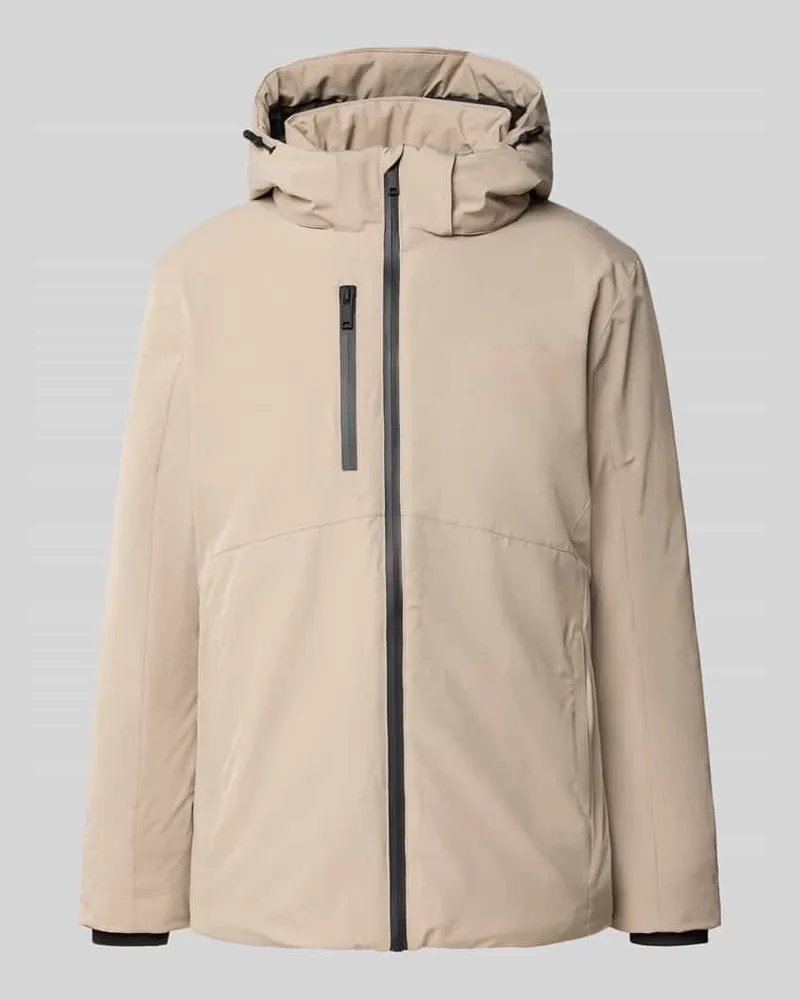Lindbergh Regular Fit Jacke mit Logo-Print Beige
