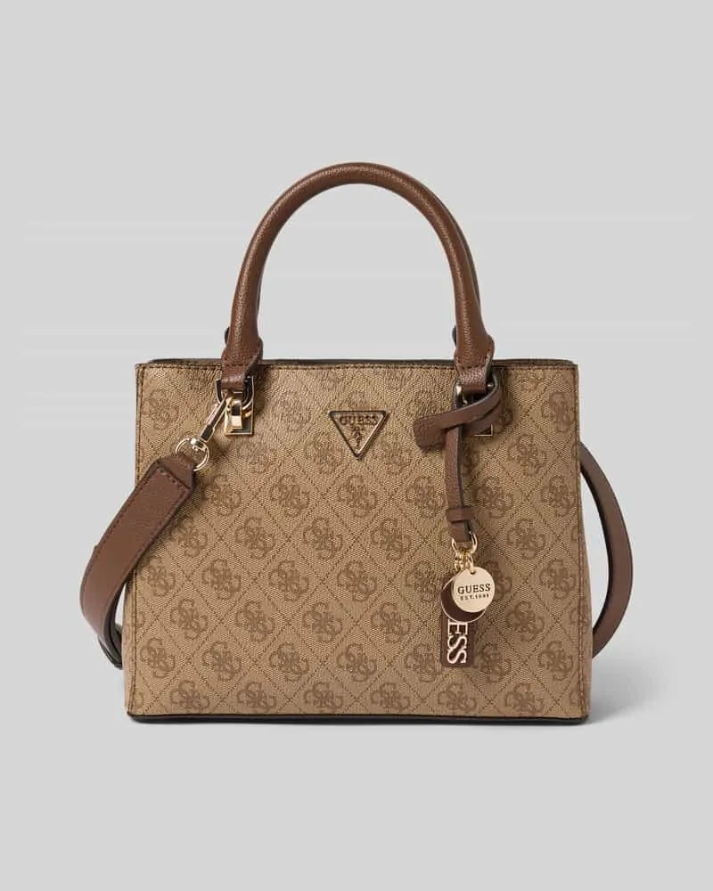 Guess Handtasche mit Logo-Muster Modell 'NOELLE II Hellbraun