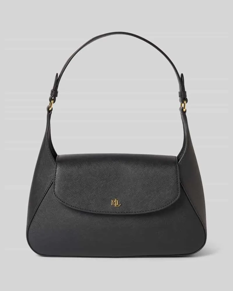Ralph Lauren Lederhandtasche mit Label-Applikation Modell 'SCHYLAR Black