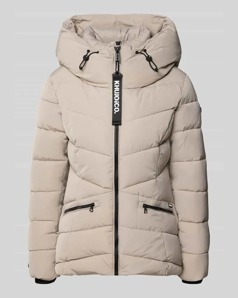 khujo Steppjacke mit Kapuze und Label-Detail Modell 'HERSCH2 Sand
