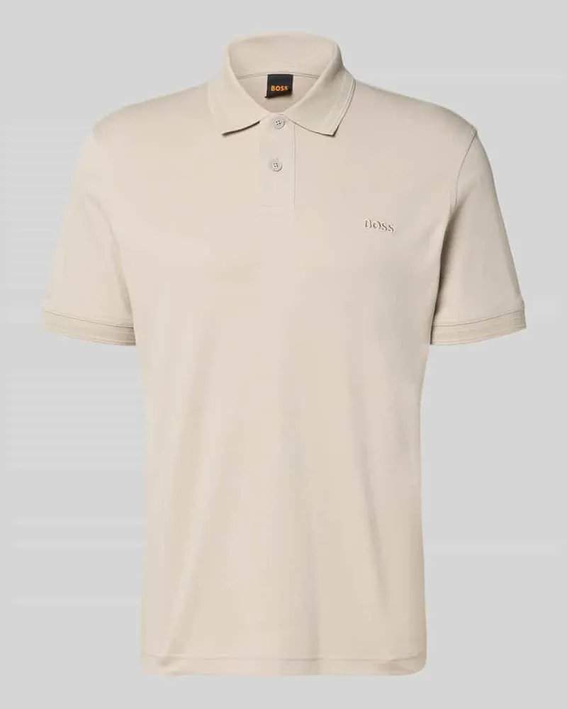 HUGO BOSS Regular Fit Poloshirt aus reiner Baumwolle Modell 'INTERLOCK Sand