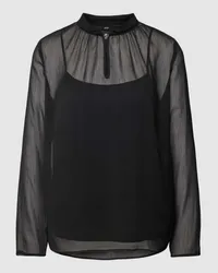 JOOP! Bluse mit Schlüsselloch-Ausschnitt Black