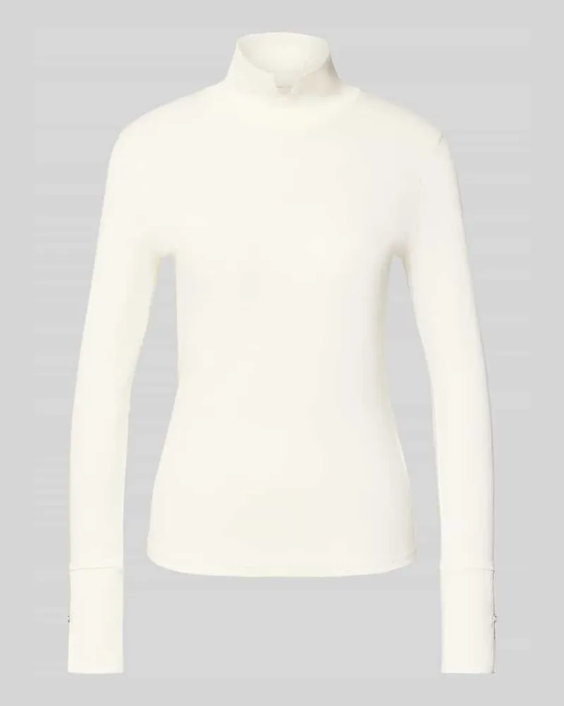 Marc Cain Longsleeve mit Stehkragen Offwhite