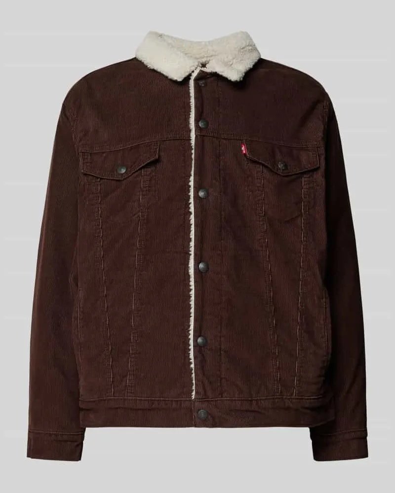 Levi's Sherpa Jacket mit Brustpattentaschen Bordeaux