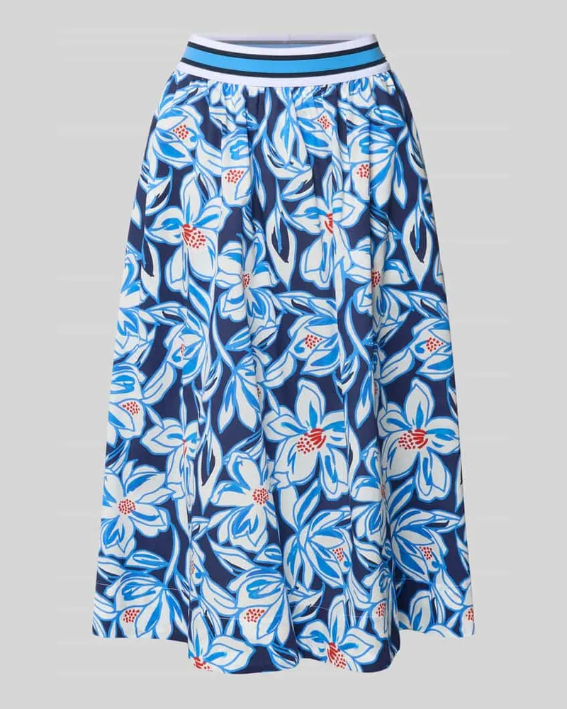 White Label Midirock mit Raffungen Blau