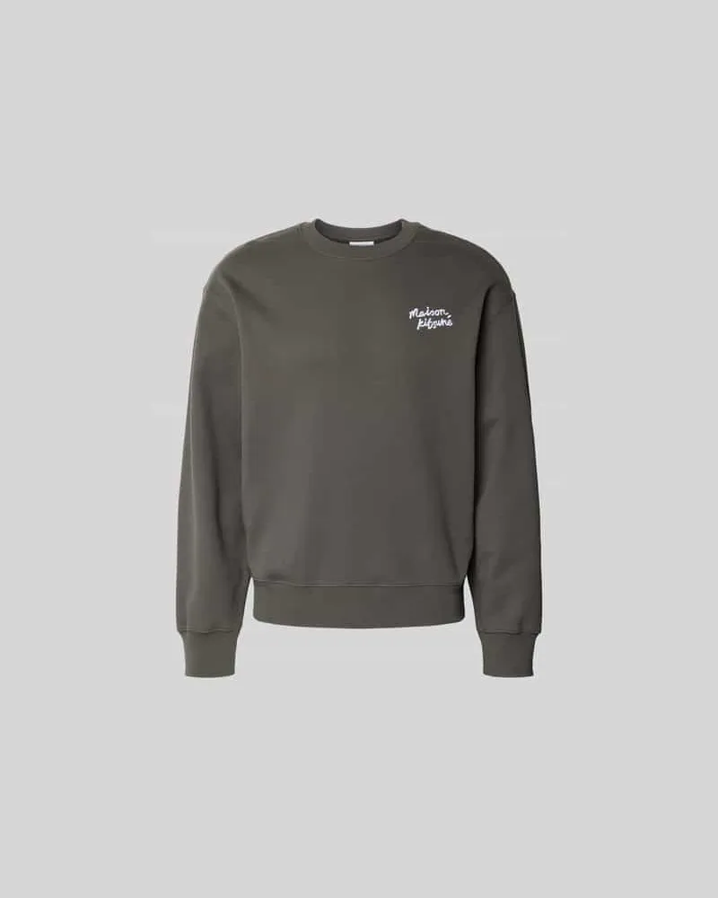 Kitsuné Sweatshirt aus Baumwoll-Mix Anthrazit