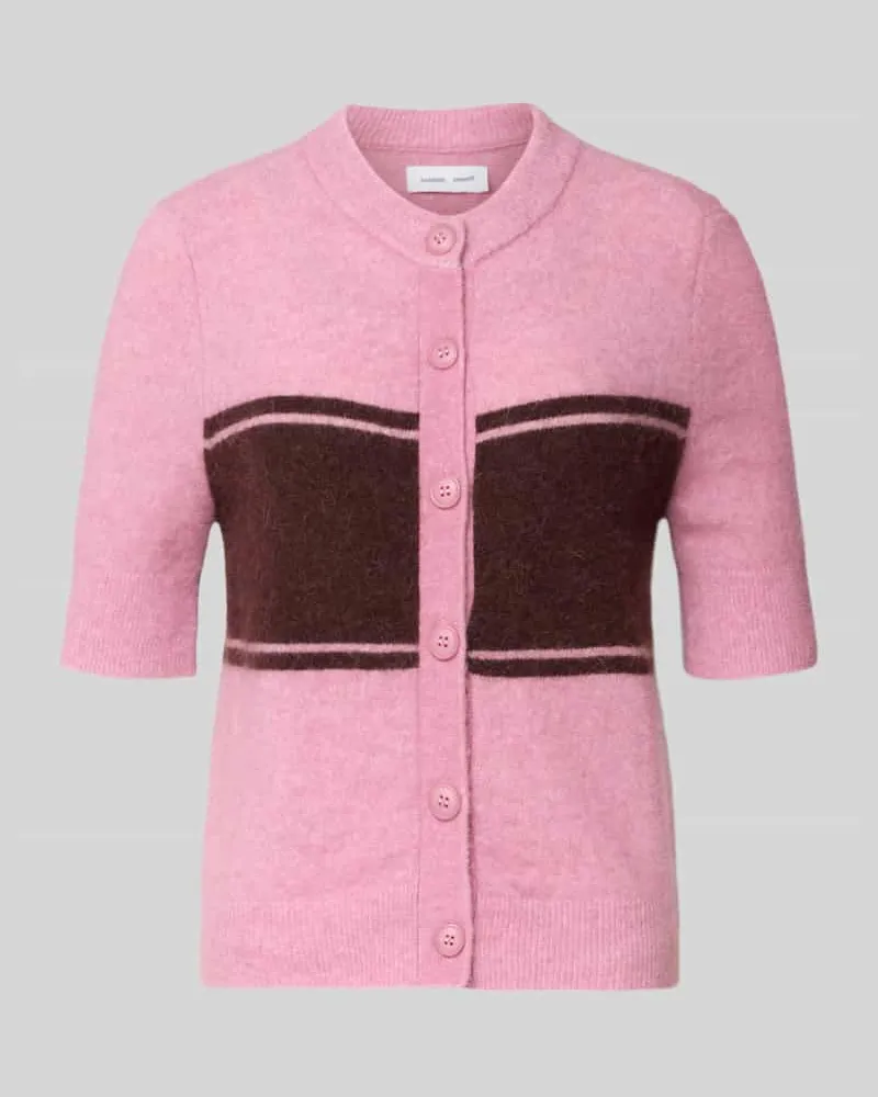 Samsøe & Samsøe Strickjacke aus Woll-Mix mit 1/2-Arm Modell 'SANOURA Altrosa