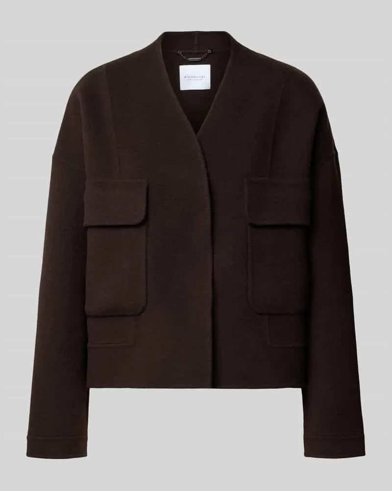 Rich&Royal Blouson aus Wolle mit Pattentaschen Schoko
