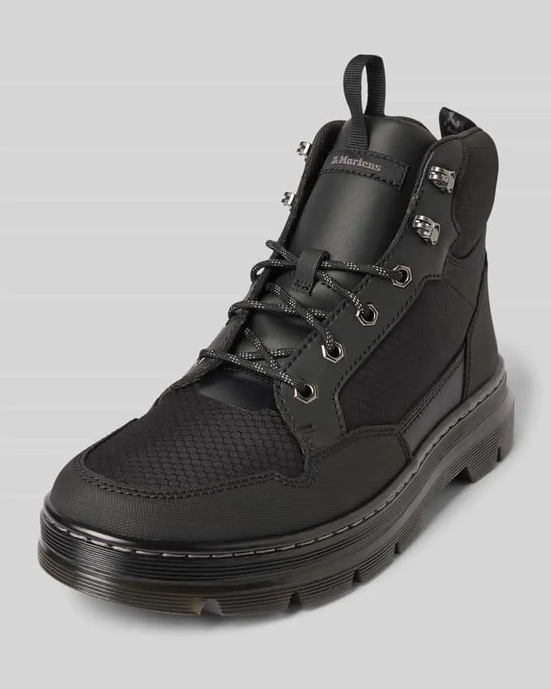 Dr.Martens Boots aus Leder-Textil-Mix mit profilierter Sohle Black