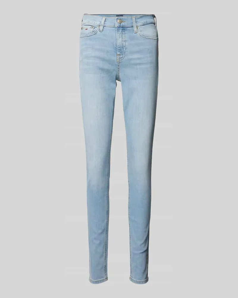 Tommy Hilfiger Skinny Fit Jeans im 5-Pocket-Design Modell 'NORA Hellblau