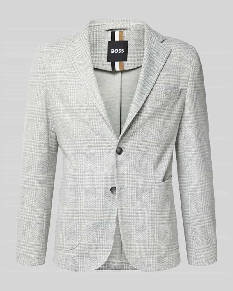HUGO BOSS Slim Fit Anzugsakko aus italienischem Jersey Modell 'HANRY Hellgrau