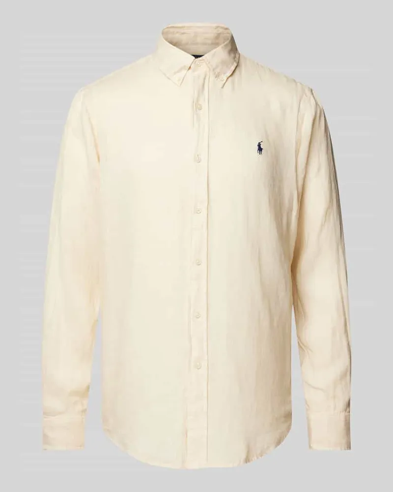 Ralph Lauren Custom Fit Freizeithemd aus reinem Leinen Beige