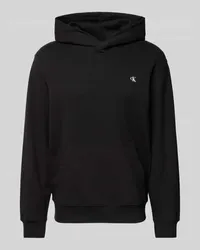 Calvin Klein Hoodie mit Logo-Print und Känguru-Tasche Black