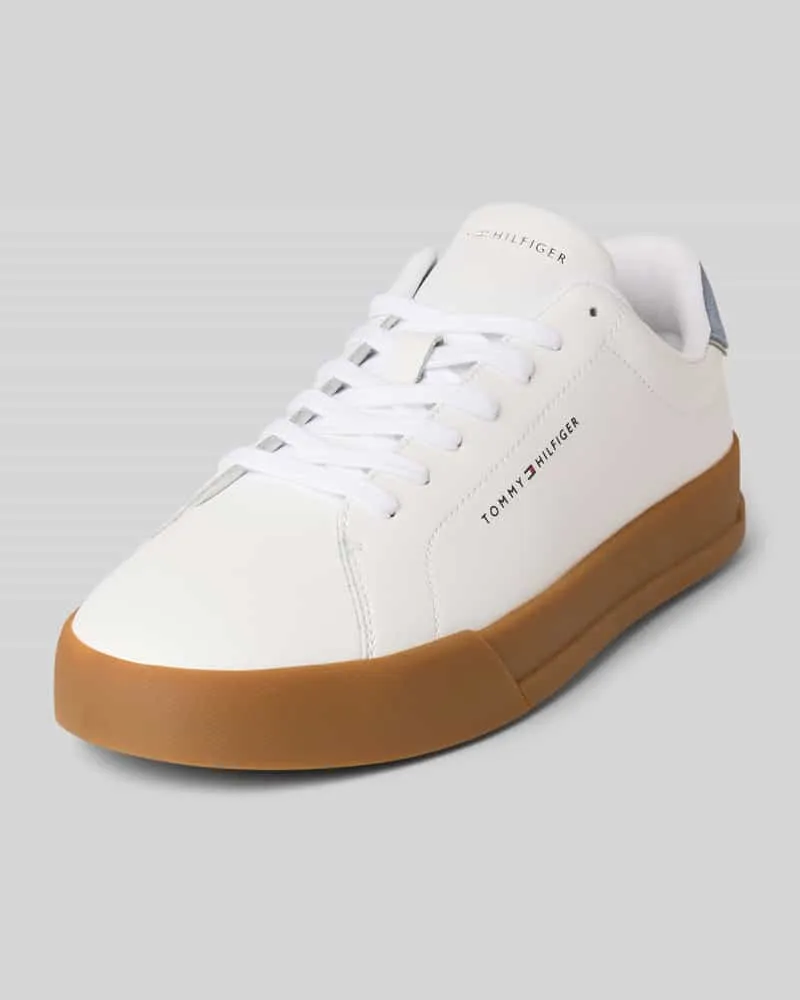 Tommy Hilfiger Low Top Sneaker aus echtem Leder Weiss