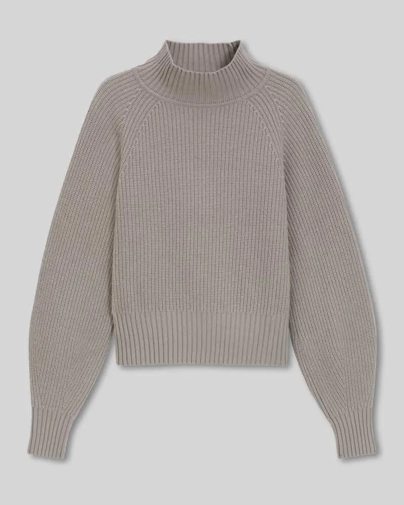 HUGO BOSS Loose Fit Pullover aus Woll-Mix mit Kaschmir-Anteil Modell 'SORELLASIO Sand