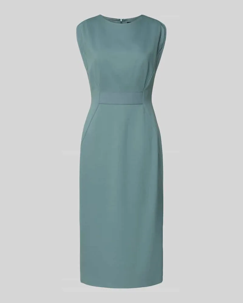 HUGO BOSS Knielanges Etuikleid aus Viskose-Mix Modell 'DETIRA Mint
