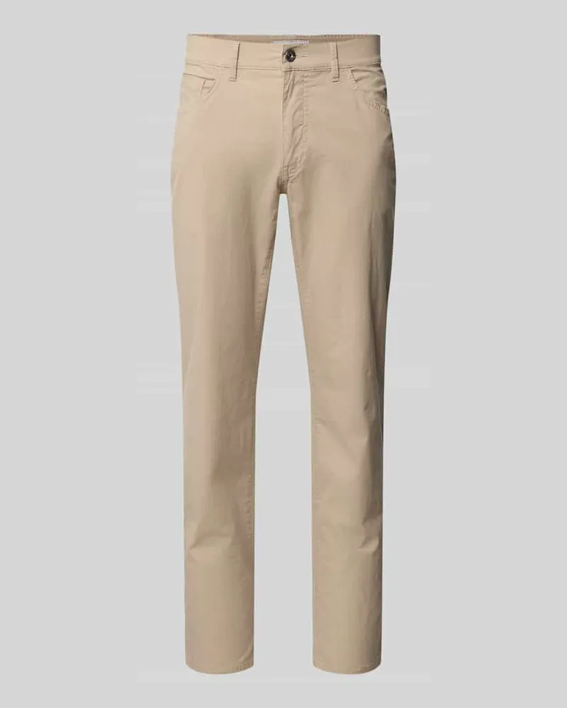 Brax Regular Fit Hose mit 5-Pocket-Design aus Baumwoll-Mix Modell 'Cadiz Beige