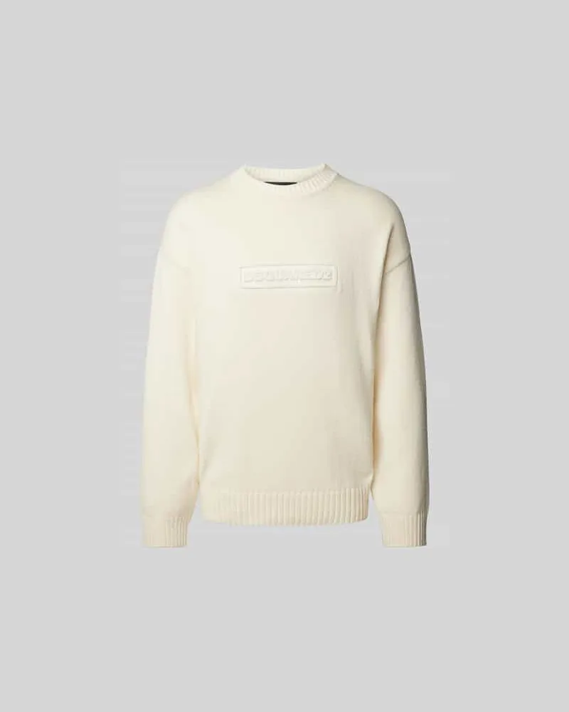 Dsquared2 Pullover in Strick-Optik Offwhite