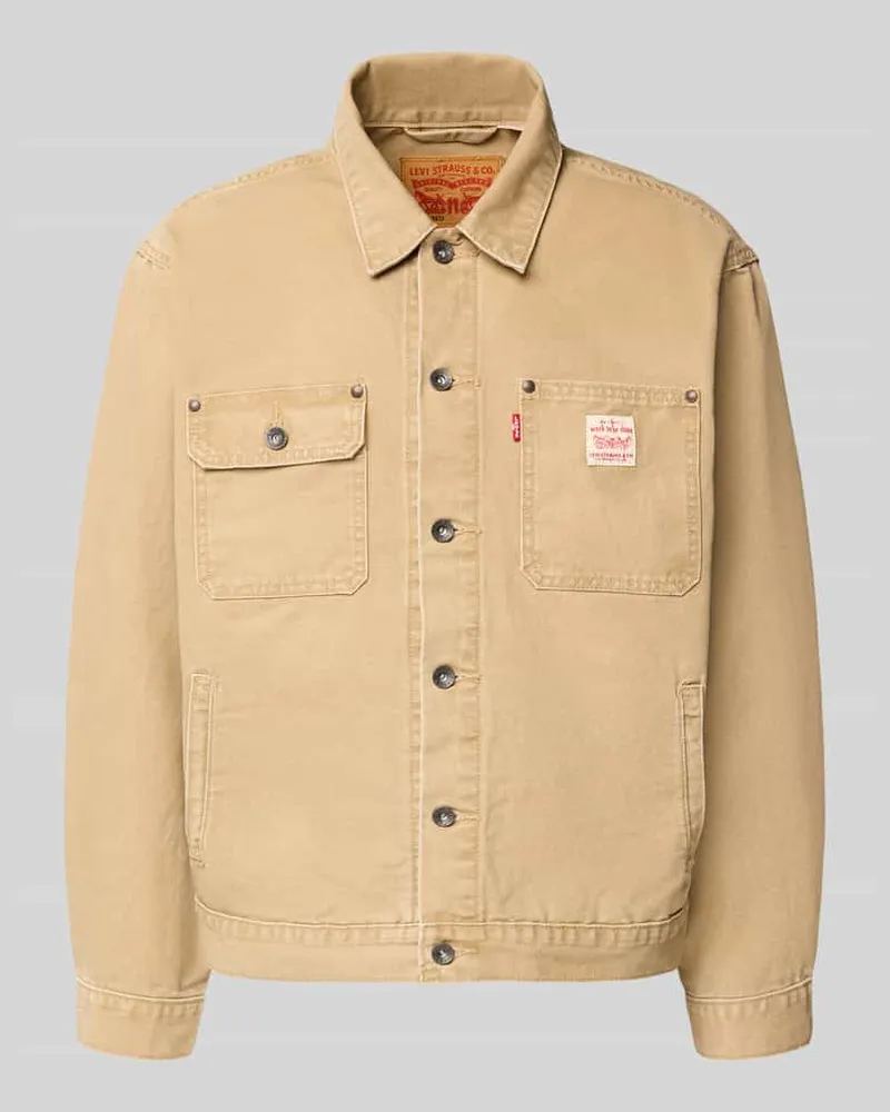 Levi's Jacke mit Knopfleiste Beige