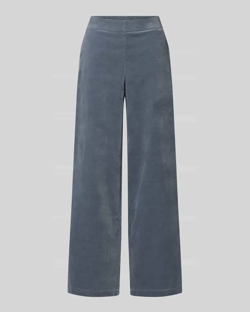 Marc O'Polo Wide Leg Hose aus Baumwoll-Mix Rauchblau
