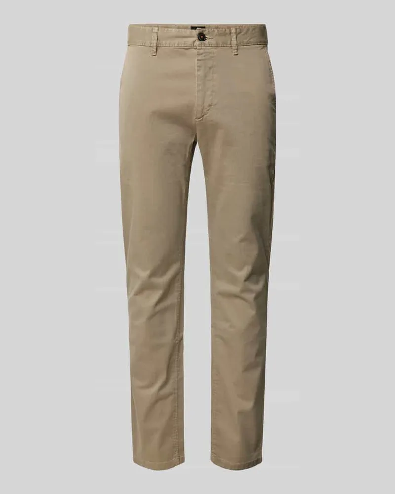 HUGO BOSS Slim Fit Chino mit Gürtelschlaufen Beige