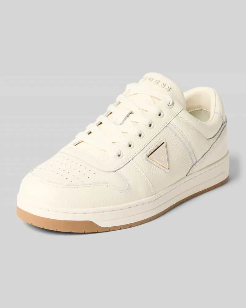 Guess Sneaker aus echtem Leder mit Logo-Detail Modell 'Uddent Offwhite