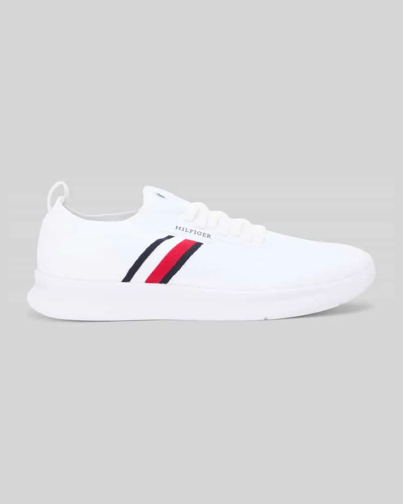 Tommy Hilfiger Low Top Sneaker mit Label Stitching Weiss