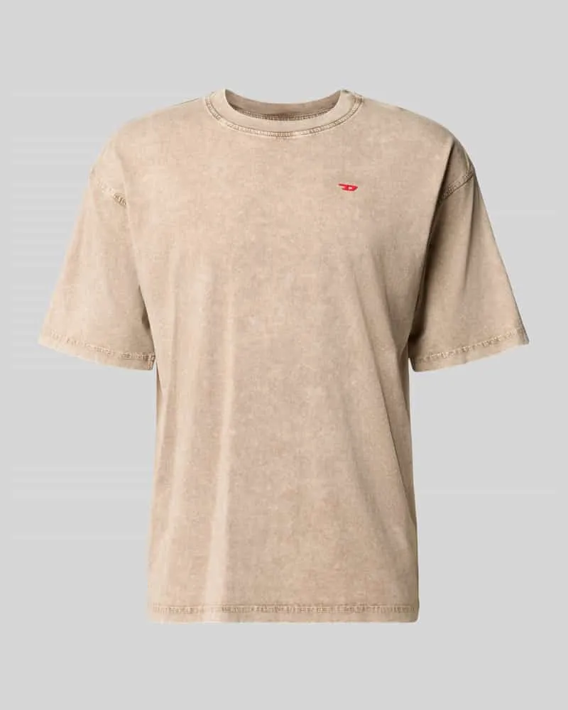 Diesel T-Shirt mit kleinem Logo-Detail Beige