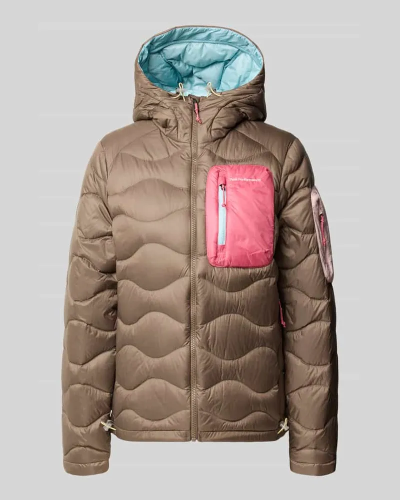 Peak Performance Steppjacke mit Reißverschlusstaschen Modell 'HELIUM Taupe