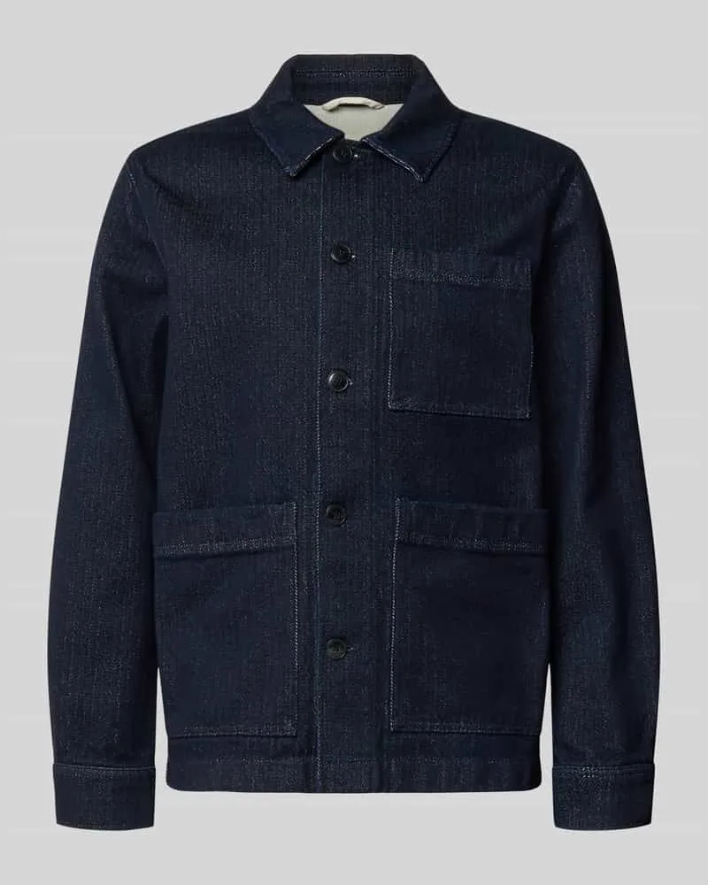 Closed Regular Fit Jacke aus reiner Baumwolle Jeansblau