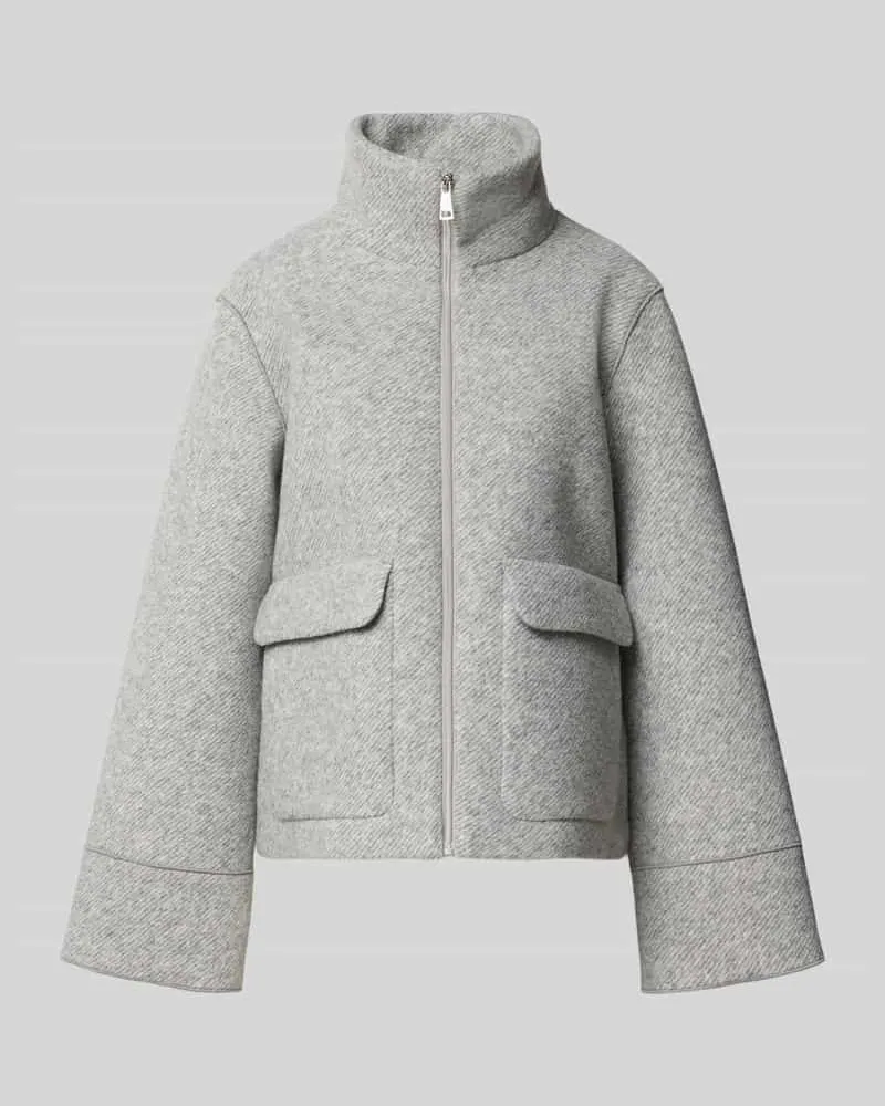 Christian Berg Wide Fit Jacke mit Woll-Viskose-Anteil Mittelbraun