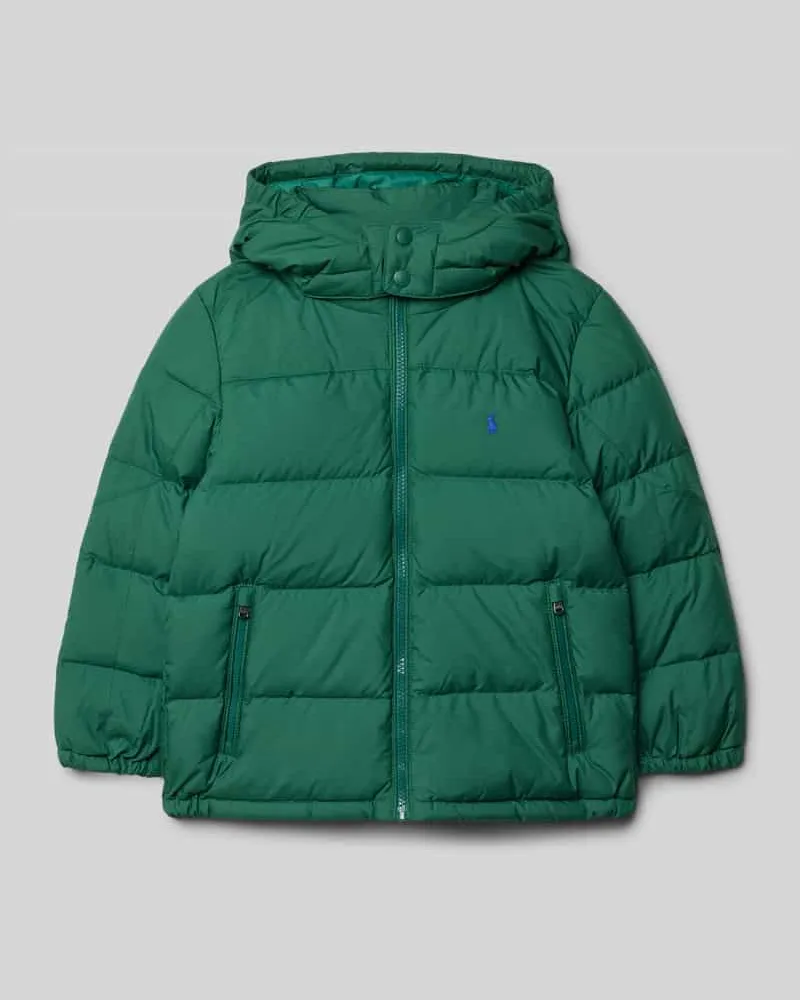 Ralph Lauren Regular Fit Steppjacke mit Logo-Stitching Modell 'Down Dunkelgruen
