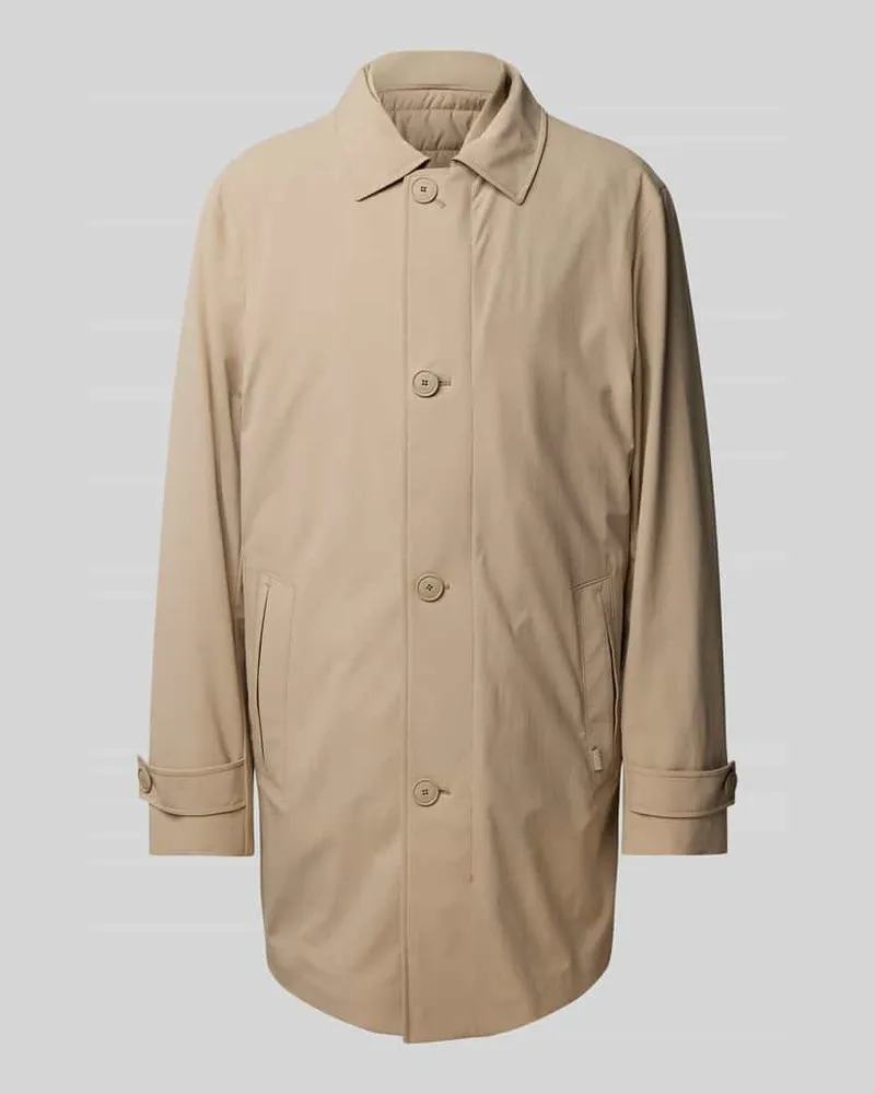 HUGO BOSS Regular Fit Kurzmantel mit Ärmelriegeln Modell 'Jared 2in1 Beige