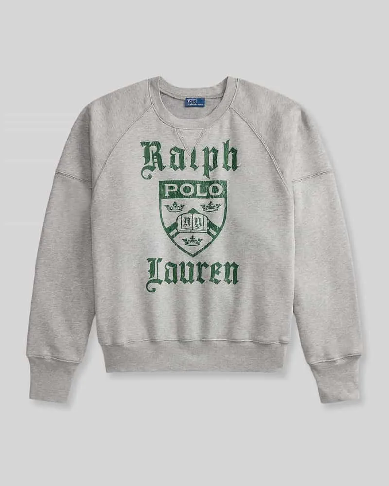 Ralph Lauren Loose Fit Sweatshirt aus Baumwoll-Mix Mittelgrau