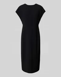 windsor. Knielanges Kleid mit Rundhalsausschnitt Black