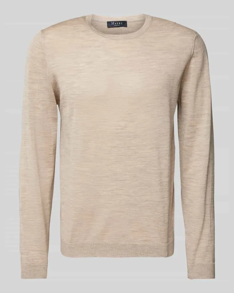 Maerz Strickpullover aus Schurwolle Modell 'ON SUMMER Sand