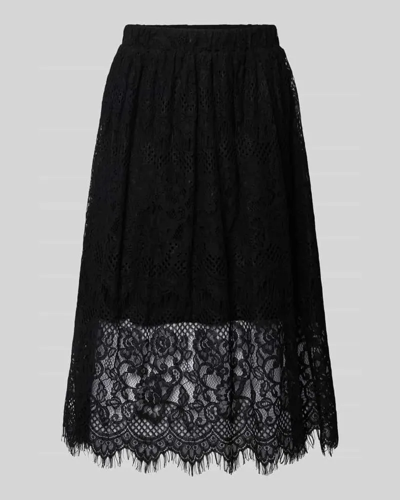 Lollys Laundry Midirock mit elastischem Bund Modell 'Ever Black