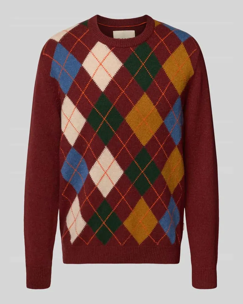 Gant Strickpullover mit Rundhalsausschnitt Dunkelrot