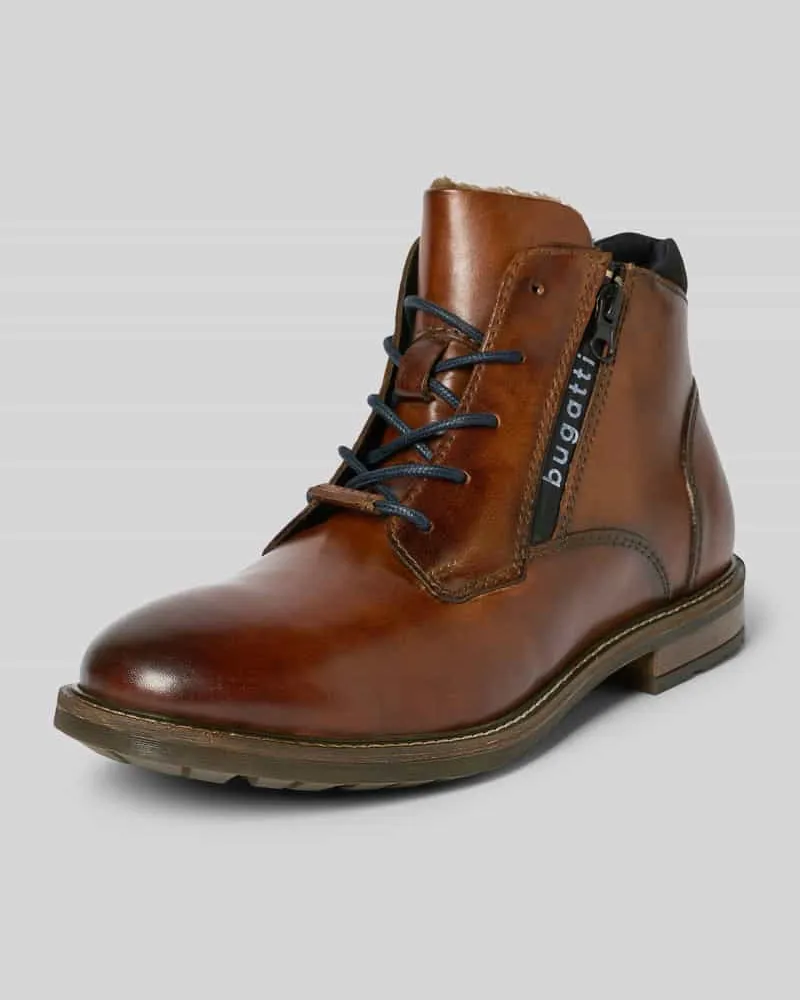 Bugatti Boots aus Leder Modell 'Lobo Comfort Cognac