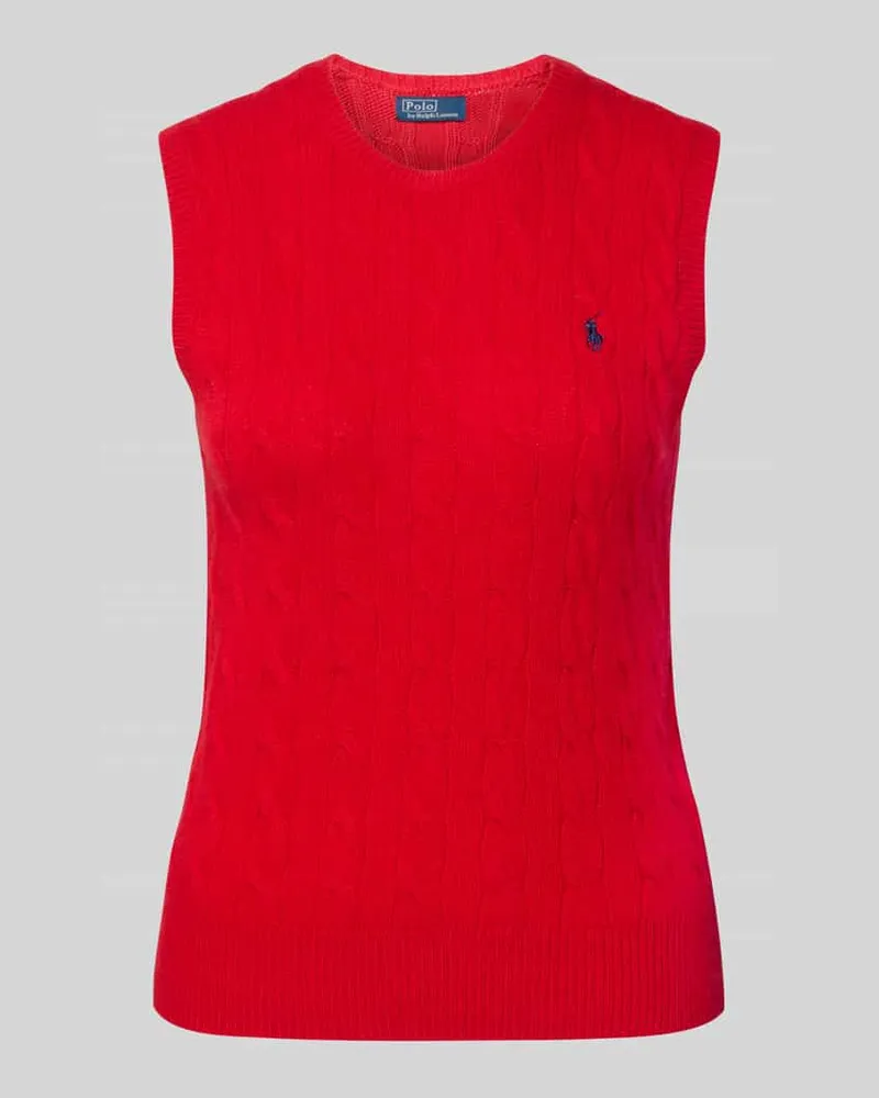 Ralph Lauren Stricktop aus Baumwoll-Kaschmir-Mix Rot