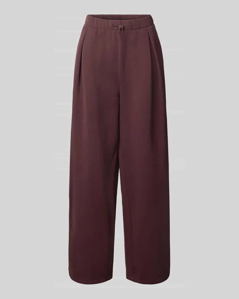 Lacoste Regular Fit Sweathose aus Baumwoll-Mix Bordeaux
