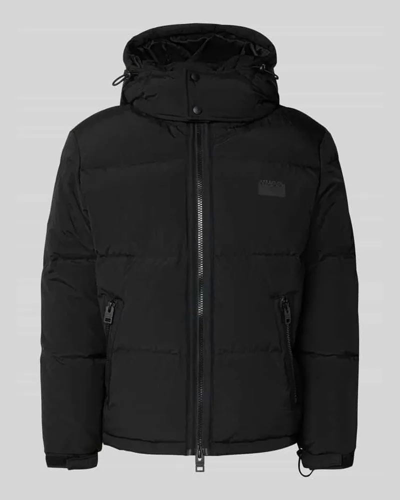 HUGO BOSS Regular Fit Daunenjacke mit abnehmbarer Kapuze Modell 'BIRONO Black