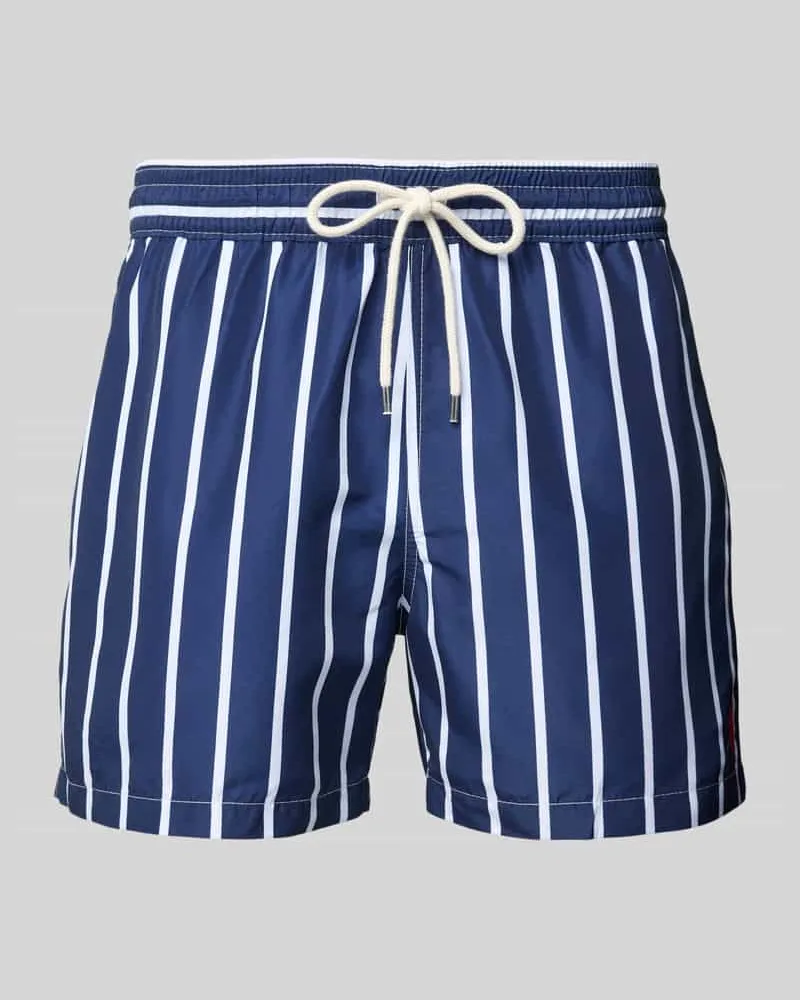 Ralph Lauren Relaxed Fit Badeshorts mit Tunnelzug Modell 'TRAVELER Marine
